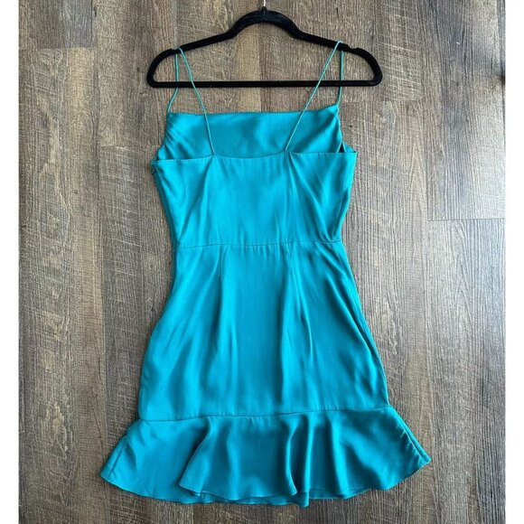 Intermix Parker Silk Mini Dress - Blue - Picture 3 of 7